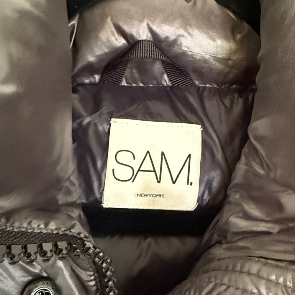 SAM Puffer Coat w Fur Trim Hood - Size XS - Picture 5 of 8